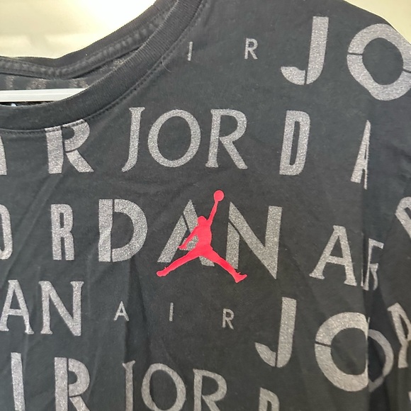 Air Jordan Mens XL Black & Grey Logo Short Sleeve T-Shirt - Picture 2 of 4